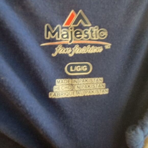 LA Dodgers Vintage MLB Gray Blue Silver V-Neck Tee Size Large - Picture 2 of 4